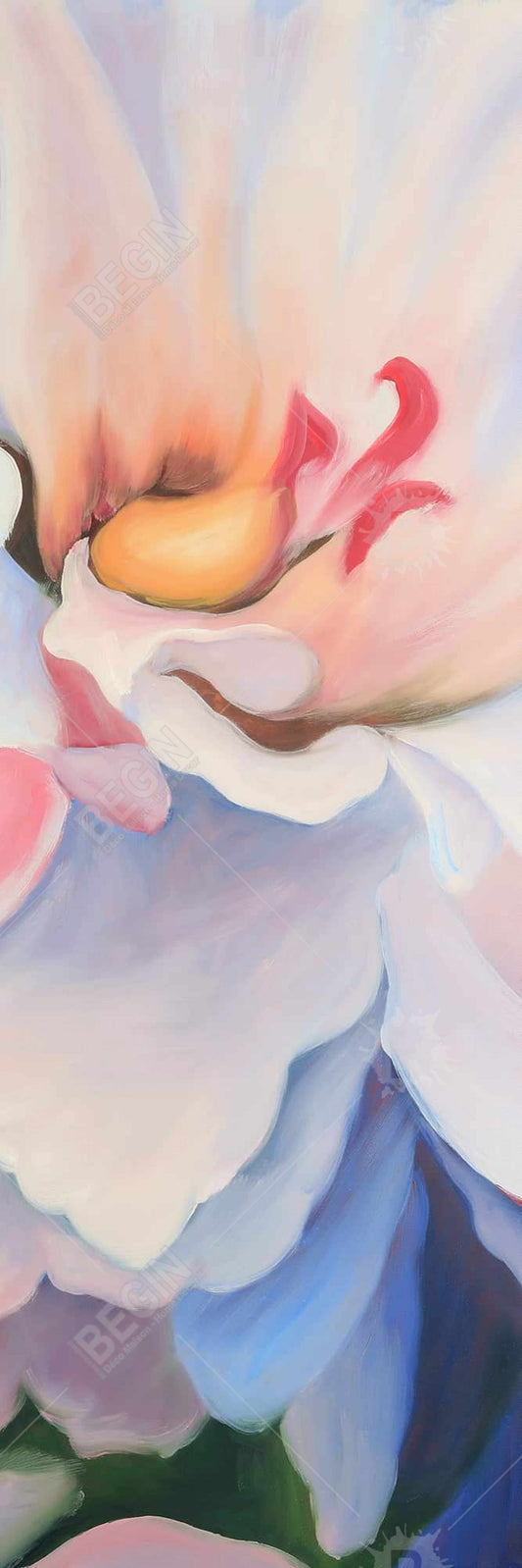 Pastel Colored Flower Botanical Canvas | Floral Bedroom Decor