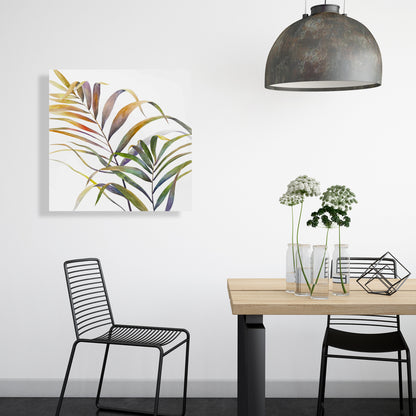 Watercolor Tropical Palm Leaves Canvas | Botanical Wall Art