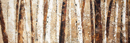 Tree Trunks Brown Rustic Canvas - Home Decor Wall Art