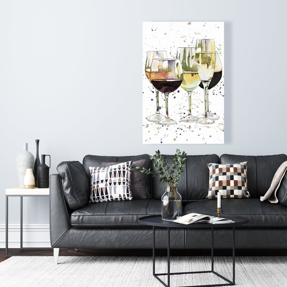 Yellow Food Canvas - Beautiful Wine Glasses Home Decor