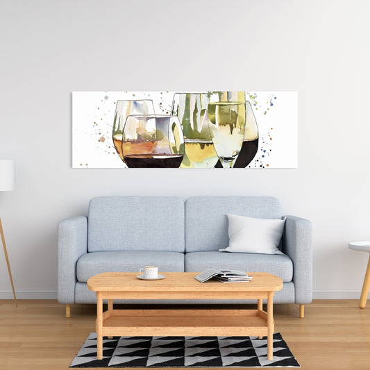 Yellow Food Canvas - Beautiful Wine Glasses Home Decor
