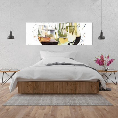 Yellow Food Canvas - Beautiful Wine Glasses Home Decor