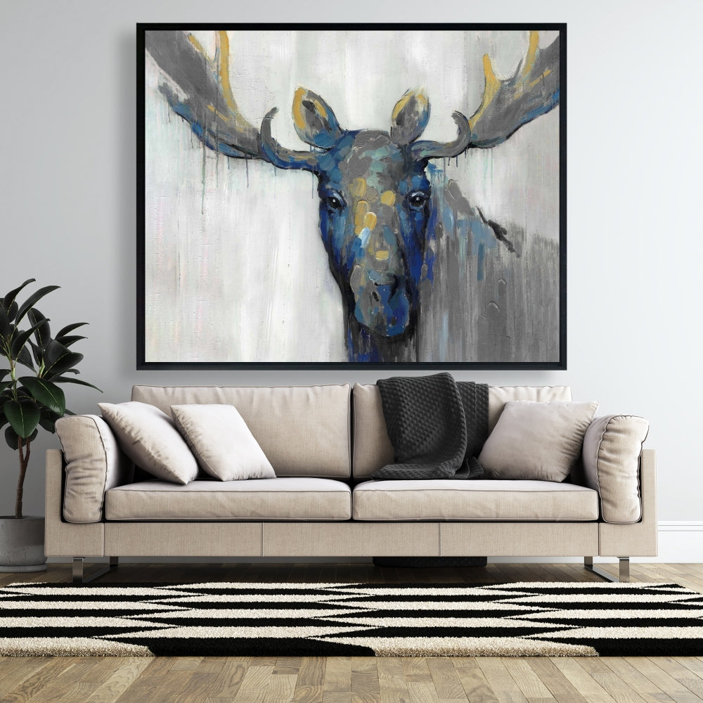 Rustic Deer Livingroom Canvas | Blue Moose Home Decor