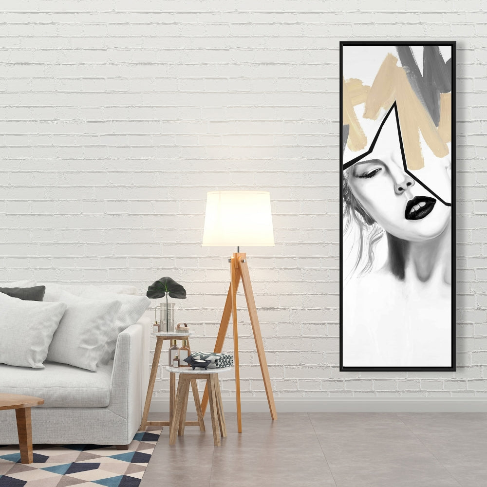 Toile encadrée moderne « Femme divisée » | Décoration de chambre