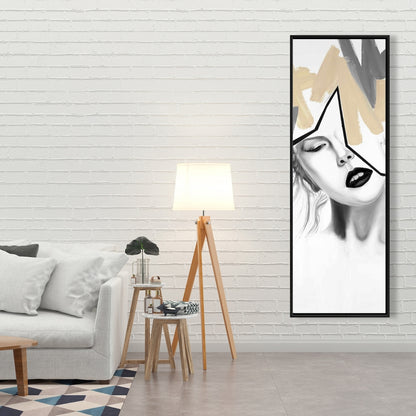 Toile encadrée moderne « Femme divisée » | Décoration de chambre