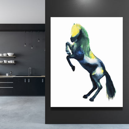 Toile Cheval de Salutation – Art Animalier pour Décoration de Chambre