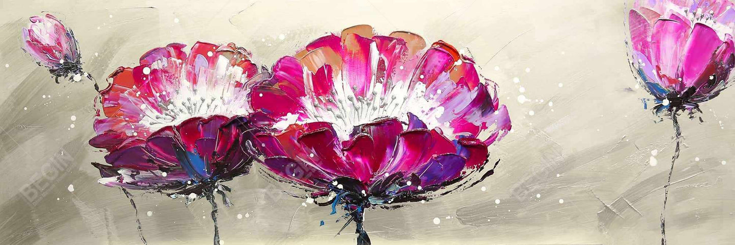 Toile encadrée « Deux fleurs sauvages » | Décoration murale botanique florale