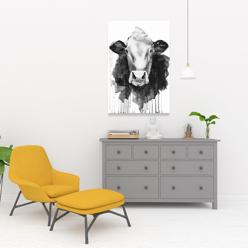Cow Canvas Art - Farm Animals Kitchen Decor for Home