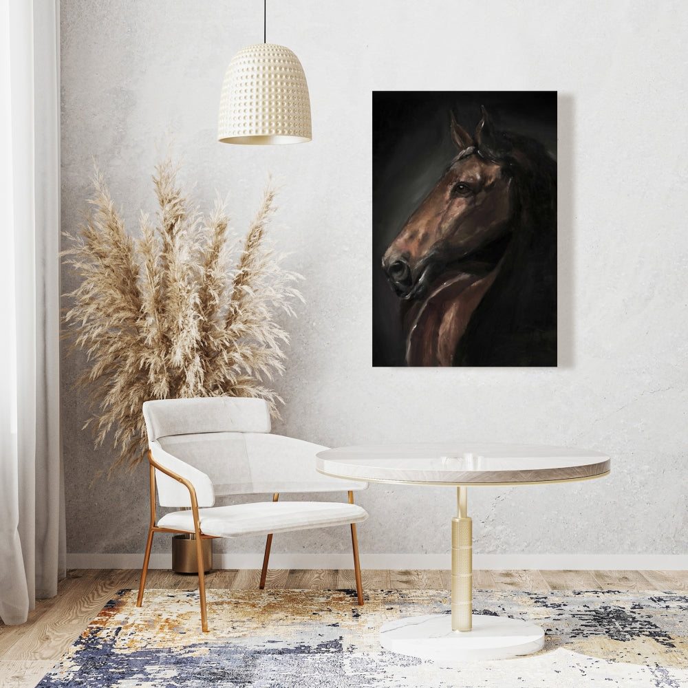 Toile Spirit le Cheval | Décoration de chambre rustique avec animaux de la ferme