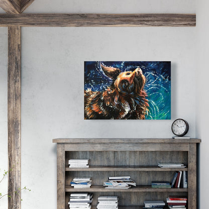 Wet Golden Retriever Canvas | Bedroom Animals Home Decor