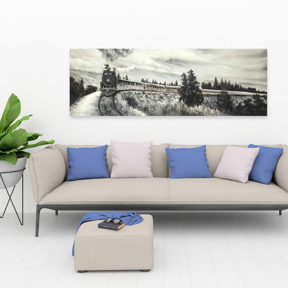 Toile Train à vapeur | Décoration de chambre contemporaine