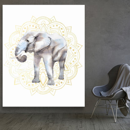 Bohemian Elephant Canvas - Elephant on Mandalas | Home Decor