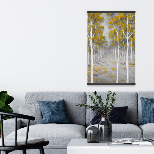 Birch Forest Magnetic Stick Canvas | Contemporary Bedroom Decor