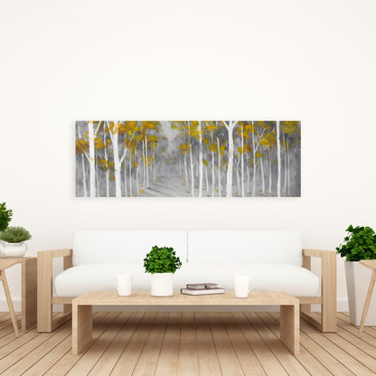 Birch Forest Canvas - Contemporary Bedroom Wall Art Decor