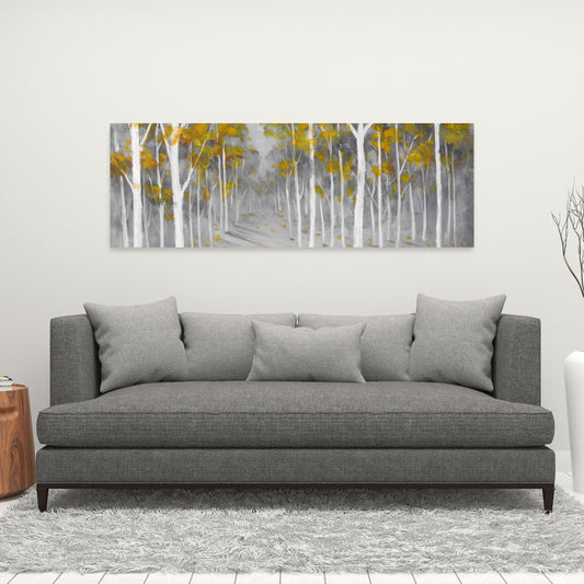 Birch Forest Canvas - Contemporary Bedroom Wall Art Decor