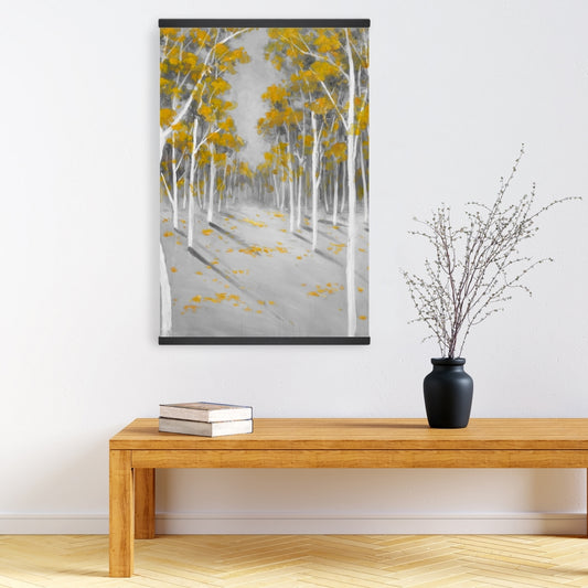 Yellow Birch Forest Magnetic Canvas | Trees Bedroom Decor
