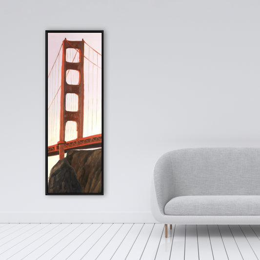 Sunset on the Golden Gate Bridge Canvas | Modern Home Decor