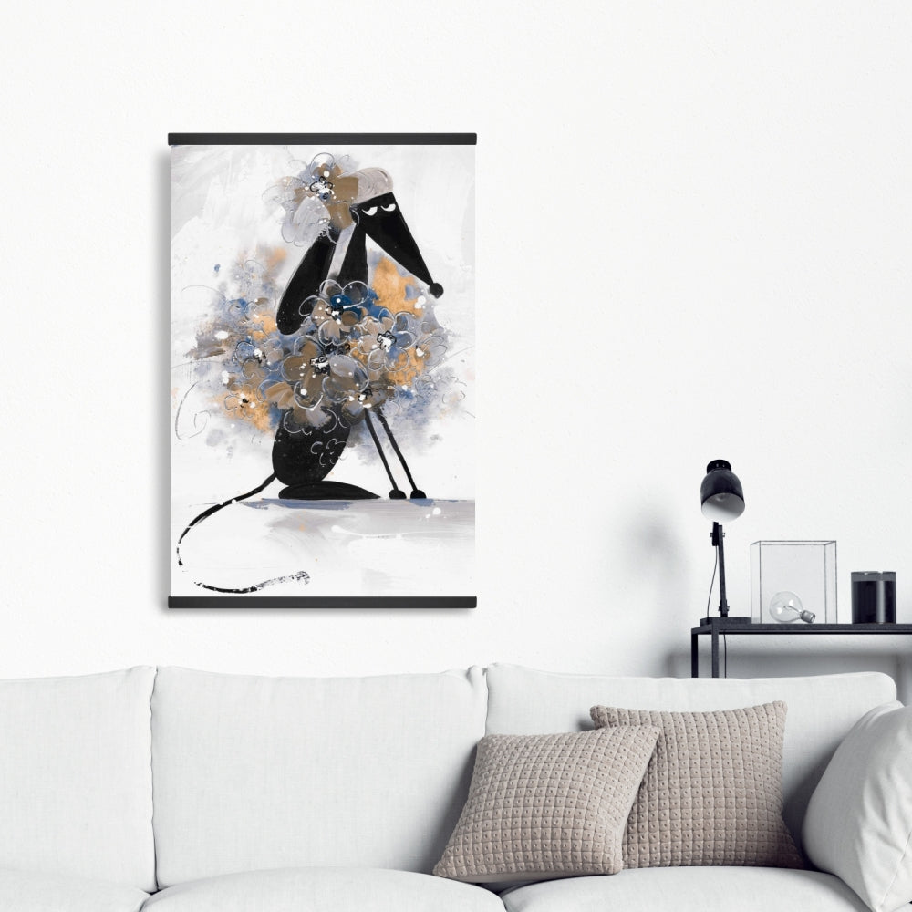 Afghan Hound Dog Blue Magnetic Canvas - Pet Bedroom Decor