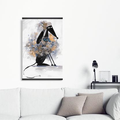Afghan Hound Dog Blue Magnetic Canvas - Pet Bedroom Decor