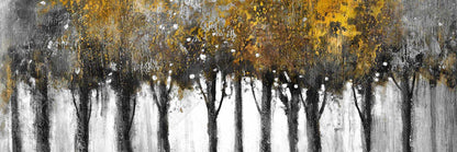 Illuminated Forest Gray Trees Canvas - Home Decor Wall Art