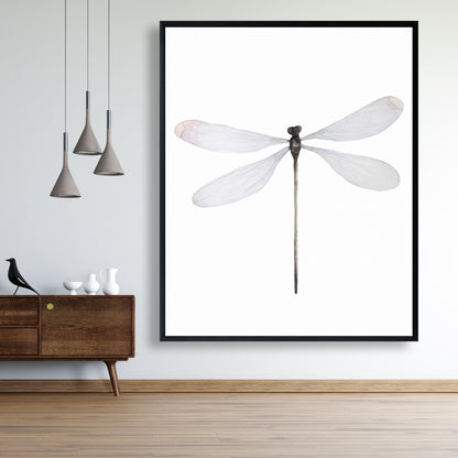 Minimalist Dragonfly Canvas | Animal Bedroom Framed Decor