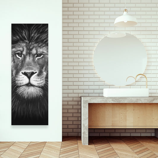 Lion Portrait Canvas | African Feline Art for Home Decor
