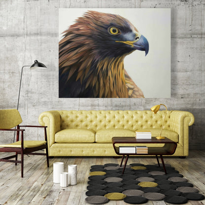 Brown-headed Eagle Canvas | Home Decor | Brown Animals Bird