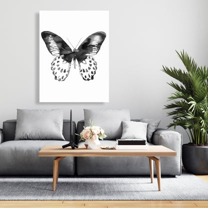 Black Butterfly Minimalist Canvas | Home Decor Wall Art