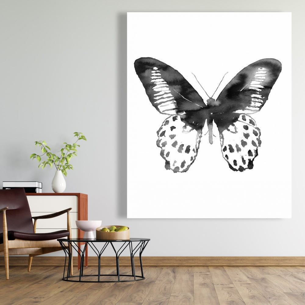 Black Butterfly Minimalist Canvas | Home Decor Wall Art