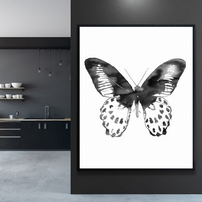 Black Butterfly Minimalist Framed Canvas | Home Decor Art