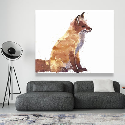 Red Fox Brown Wildlife Canvas | Scandinavian Home Decor