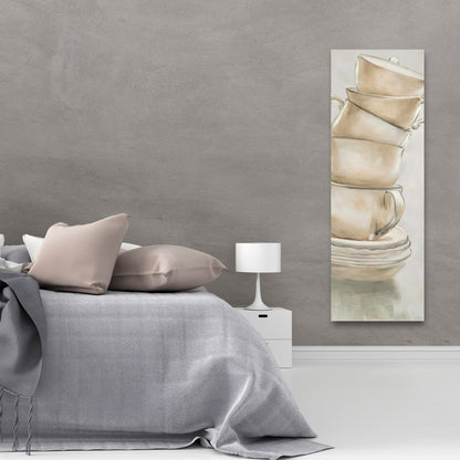 Contemporary Coffee Mugs Canvas | Modern Kitchen Wall Art