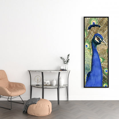Toile de chambre à coucher Paon | Décoration d'oiseau encadrée