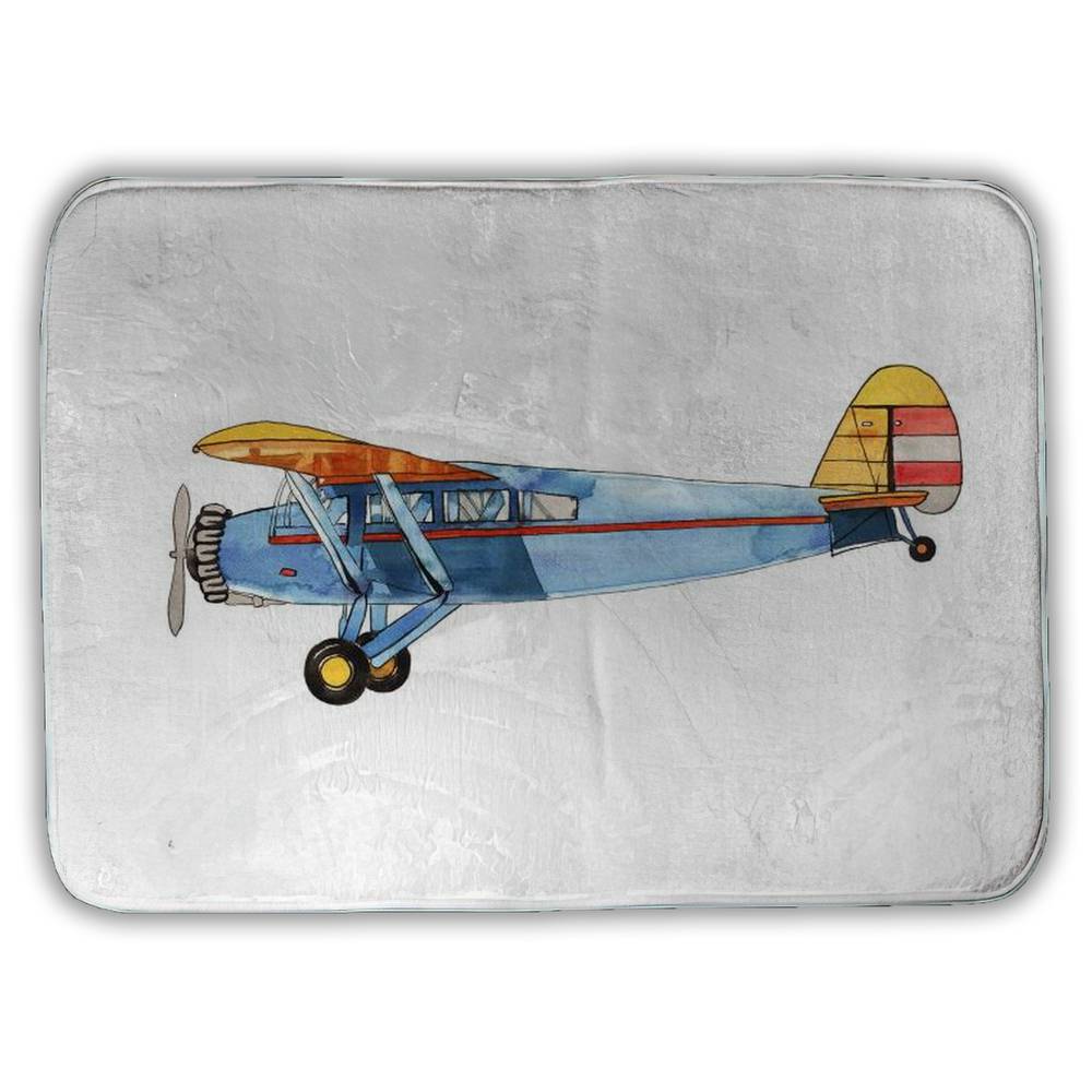 Small Blue Plane Canvas - Bedroom Decor | Aviation Art