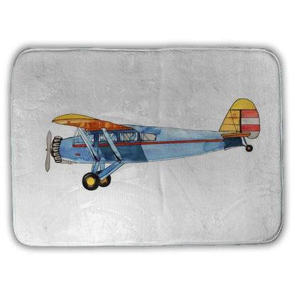 Small Blue Plane Canvas - Bedroom Decor | Aviation Art