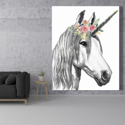 Unicorn Horse Canvas - Magical Bedroom Decor | Home Art Prints