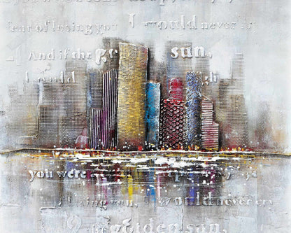 Bâtiments avec typographie en relief | Décoration d'intérieur