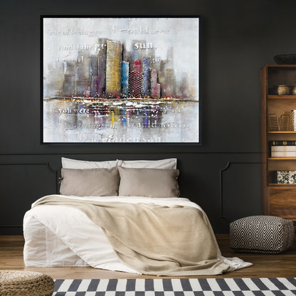 Bâtiments avec typographie en relief | Décoration d'intérieur