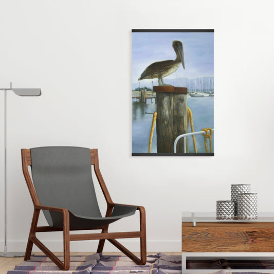 Pelican Boat Bathroom Blue Magnetic Stick Canvas | Home Decor
