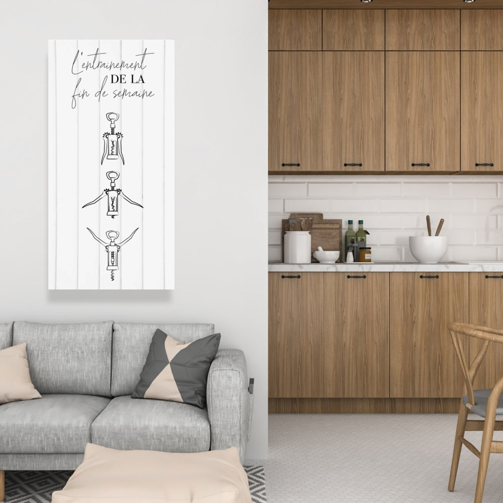 Minimalist Gastronomy Shapes Canvas - L'entrainement Art Decor