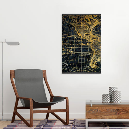 Blue & Marine World Map Globe - Magnetic Canvas Home Decor