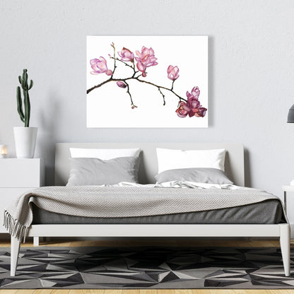 Cherry Blossoms Canvas | Bedroom Botanical Floral Wall Art