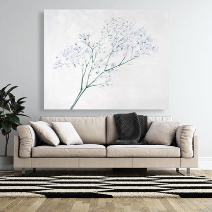 Botanical Bedroom Canvas | Minimalist Baby's Breath Bouquet