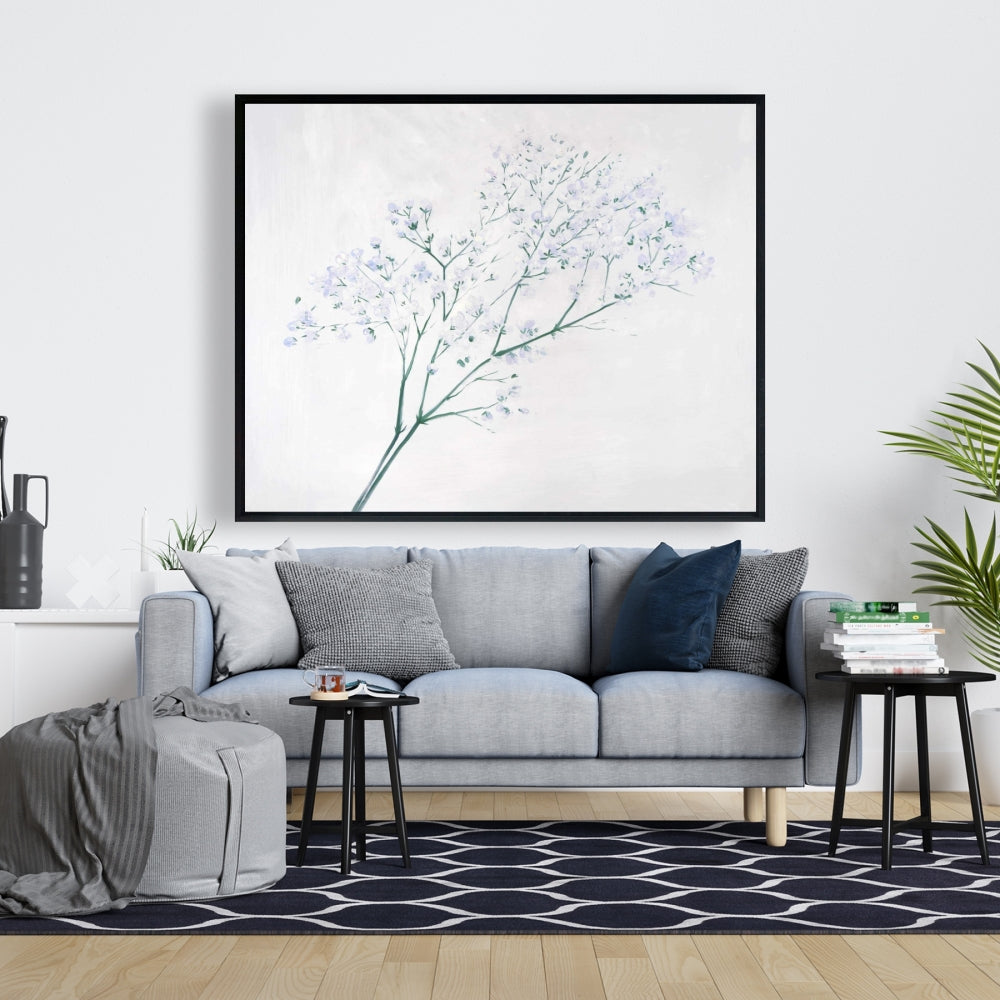 Minimalist Floral Canvas - Bouquet of Flowers Baby's Breath