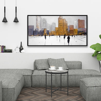 Toile encadrée « Ville à l'horizon » | Décoration de chambre moderne