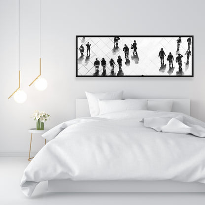 Toile « Vue aérienne de la rue » | Décoration d'intérieur avec cadre blanc