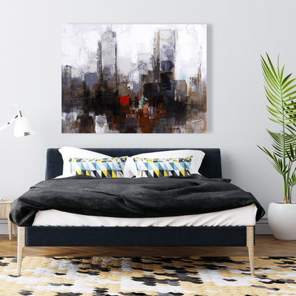 Brown Abstract Canvas | Obscure City Art | Home Decor Wall