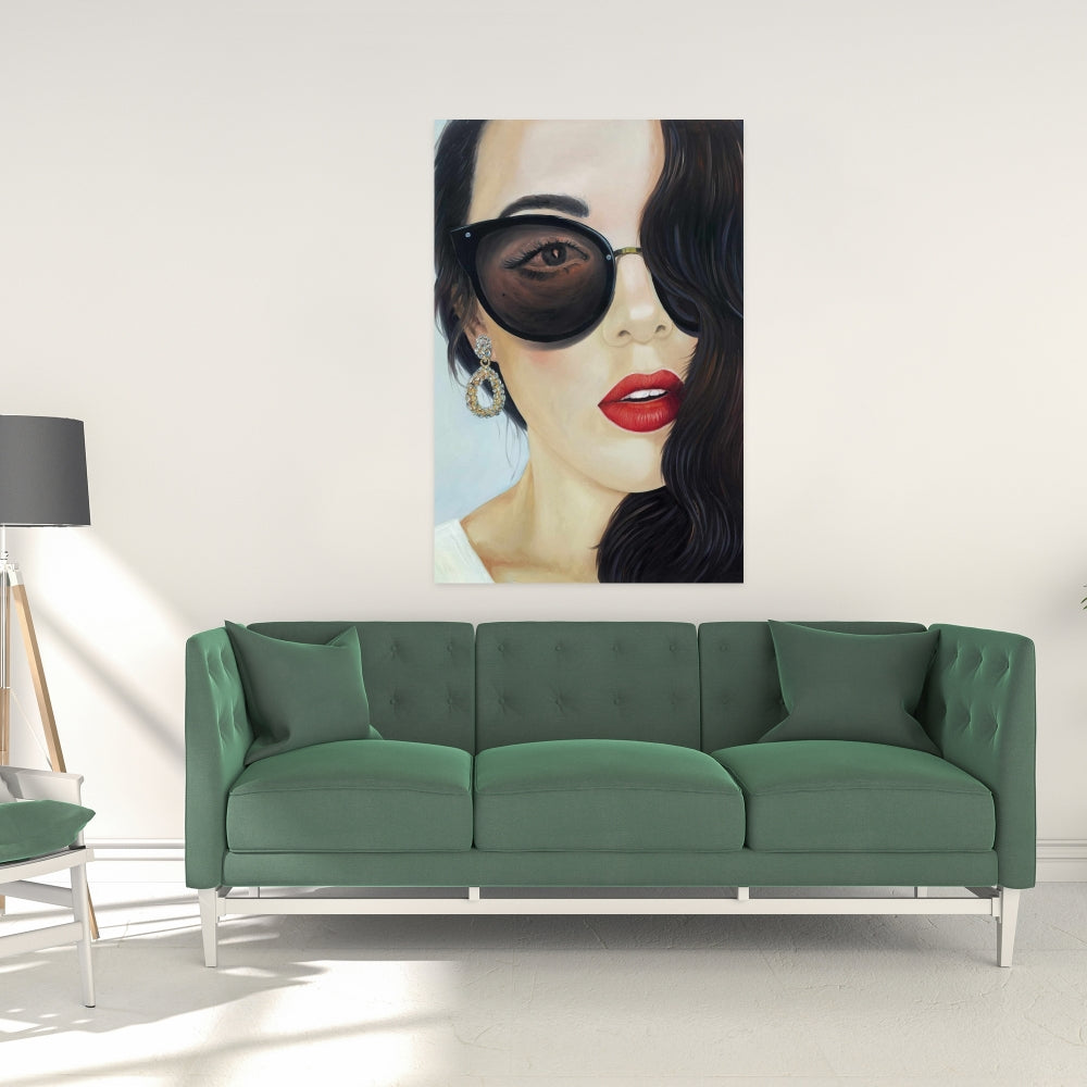 Romantic Fashion Beauty Canvas - Fashionable Sunglasses Decor