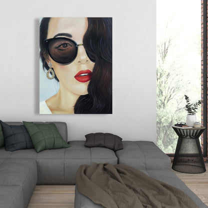 Romantic Fashion Beauty Canvas - Fashionable Sunglasses Decor