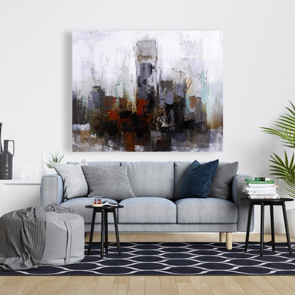 Toile marron pour chambre à coucher – Décoration d'intérieur avec bâtiments obscurs